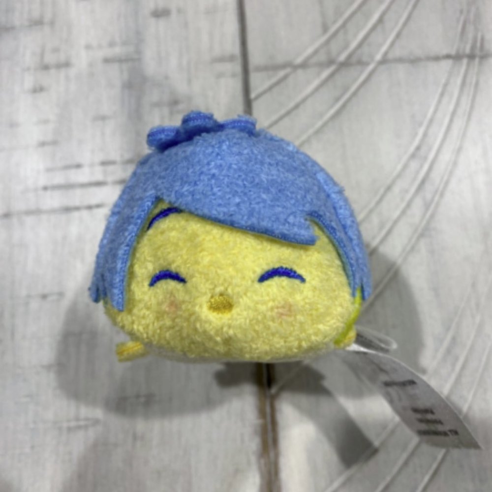 Disney Pixar Tsum Tsum Joy Inside Out Mini 3" Plush Toy Lovey Stuffed Animal EUC